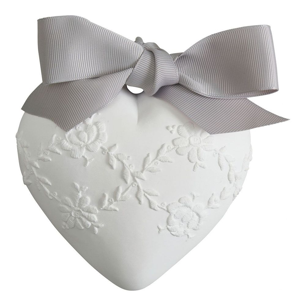 Senteurs - Décor parfumé C?ur  brodé - Fleur de Coton - MATHILDE M.