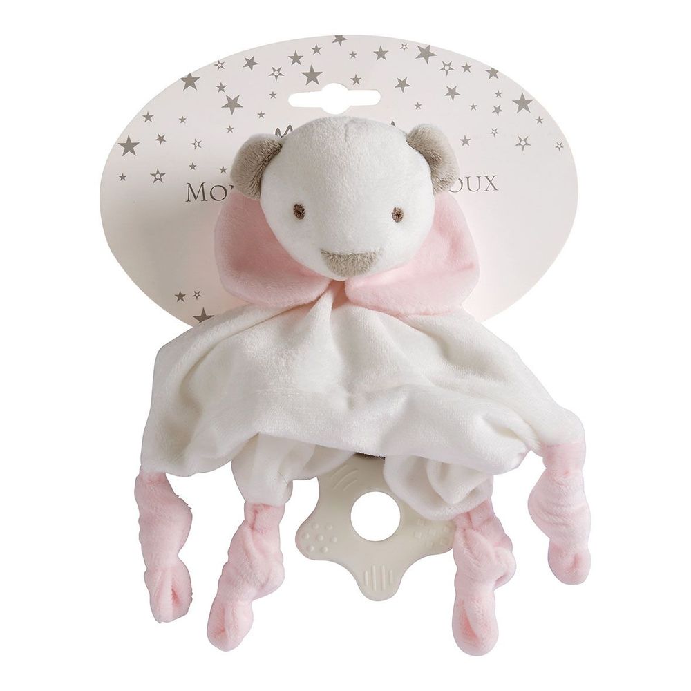 Soft toy - Toudoux pink toy with teething ring - MATHILDE M.
