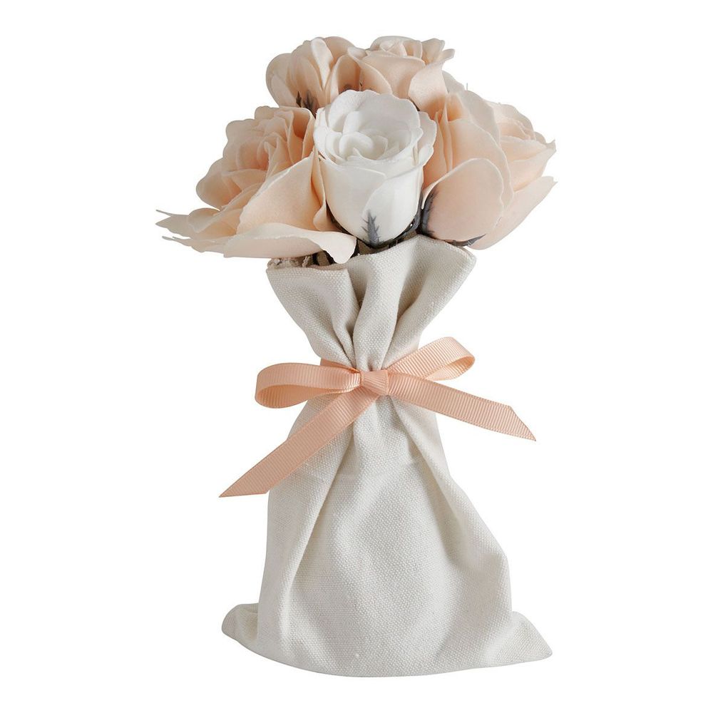 Soaps - Bouquet of white and nude scented soap roses - Parfum Rose - MATHILDE M.