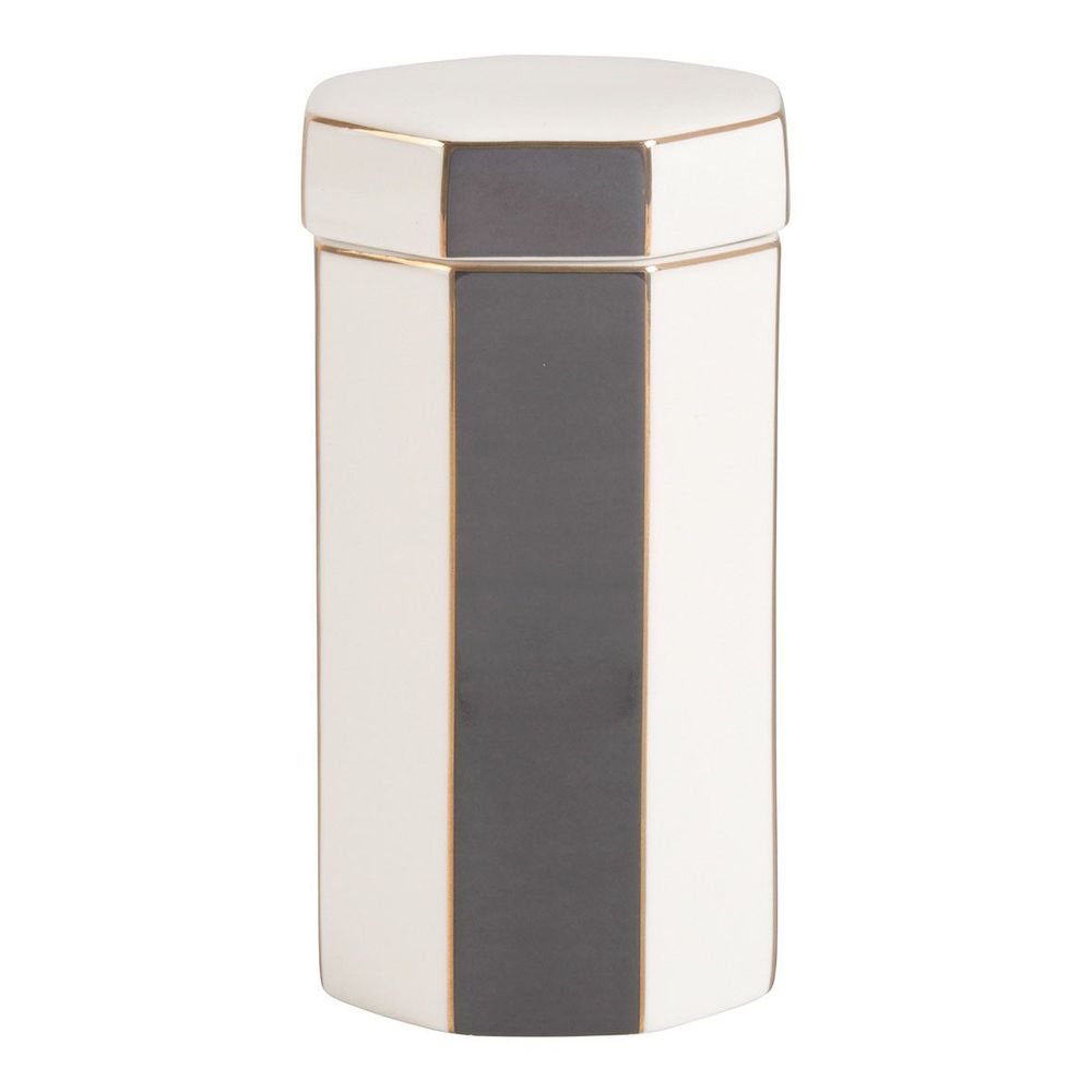 Céramique - Pot à coton Madame de Récamier - Gris - MATHILDE M.