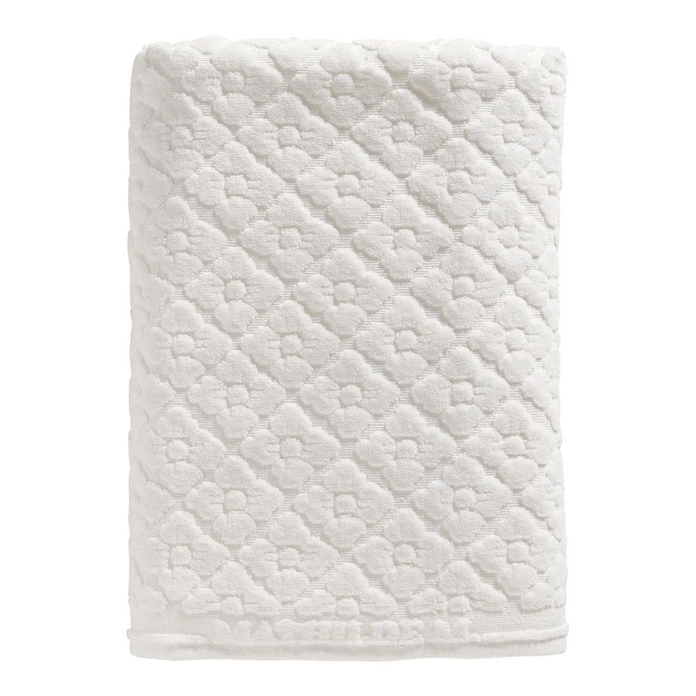 Bath towels - Douceur Florale white bath towel - MATHILDE M.