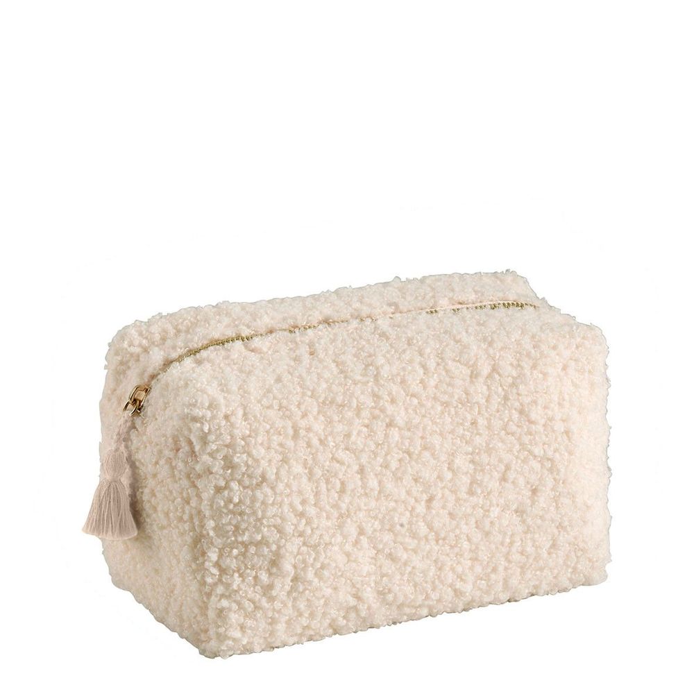 Pochettes - Trousse de toilette rectangulaire Bouclette écrue - Petit modèle - MATHILDE M.