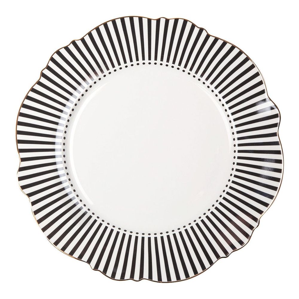 Assiettes de réception - Assiette plate Madame de Récamier - Gris foncé - MATHILDE M.