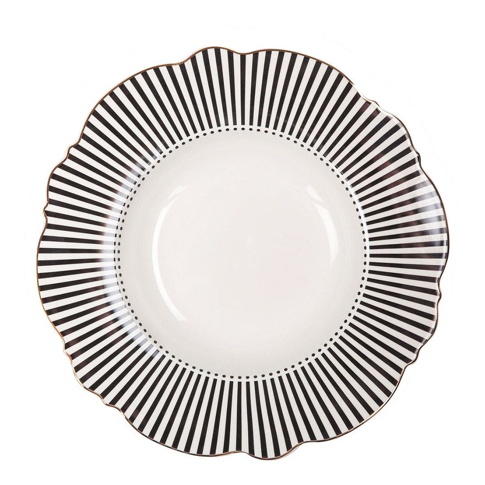 Formal plates - Madame de Récamier soup plate - Dark gray - MATHILDE M.