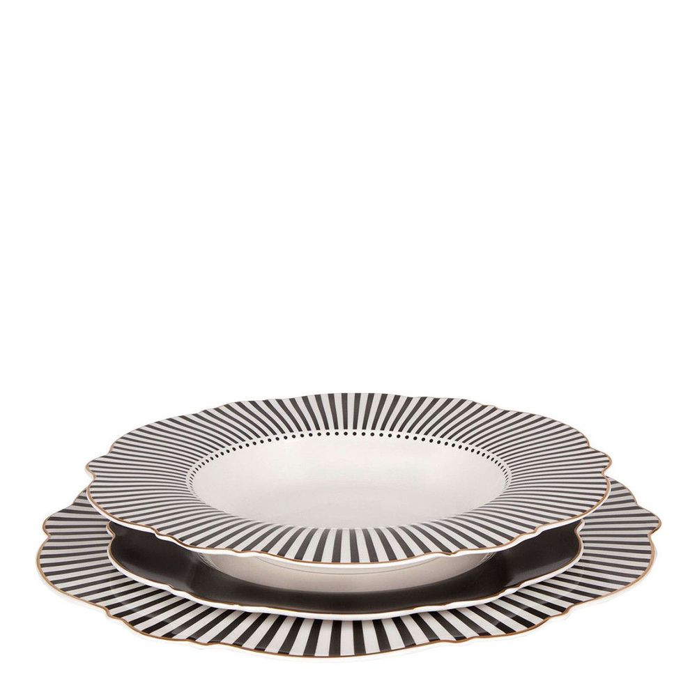 Assiettes de réception - Assiette à dessert Madame de Récamier - Gris foncé - MATHILDE M.