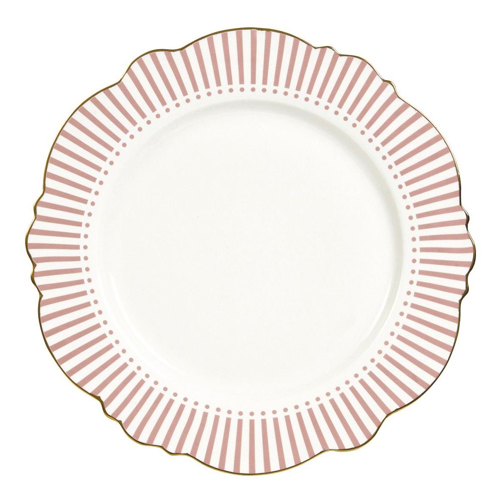 Formal plates - Madame de Récamier flat plate - Pink - MATHILDE M.