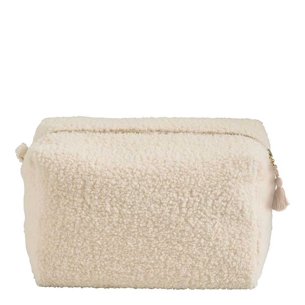 Pochettes - Trousse de toilette rectangulaire Bouclette écrue - Grand modèle - MATHILDE M.