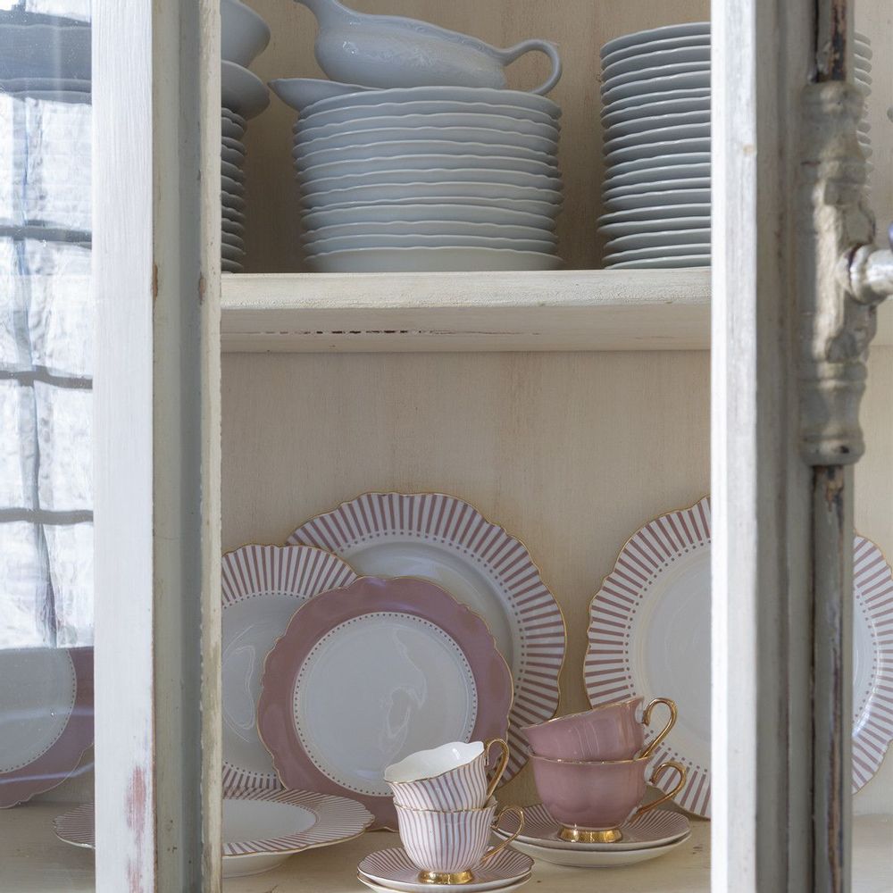 Formal plates - Madame de Récamier soup plate - Pink - MATHILDE M.