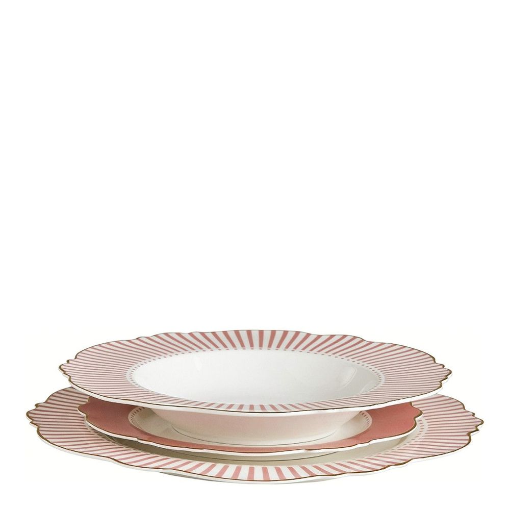 Formal plates - Madame de Récamier dessert plate - Pink - MATHILDE M.