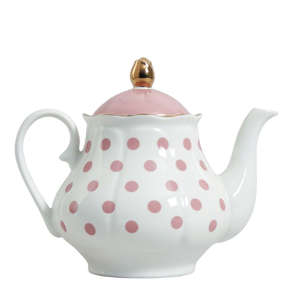 Formal plates - Madame de Récamier teapot and 2 teacups set - Pink - MATHILDE M.