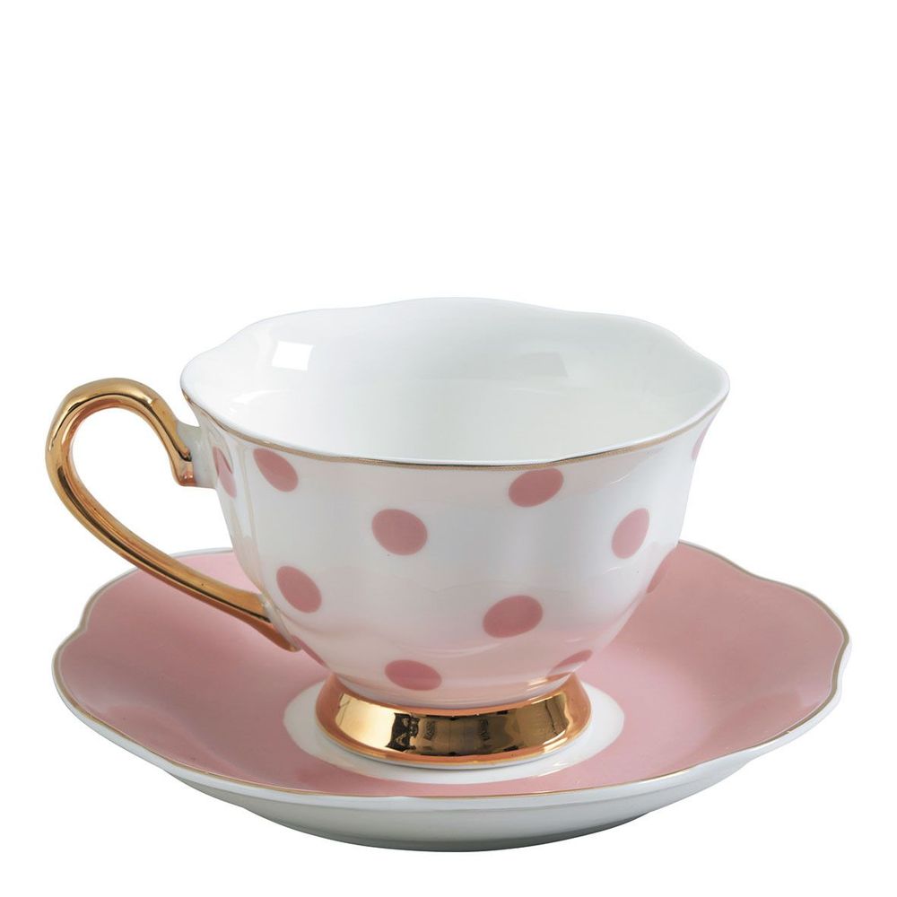 Formal plates - Madame de Récamier teapot and 2 teacups set - Pink - MATHILDE M.