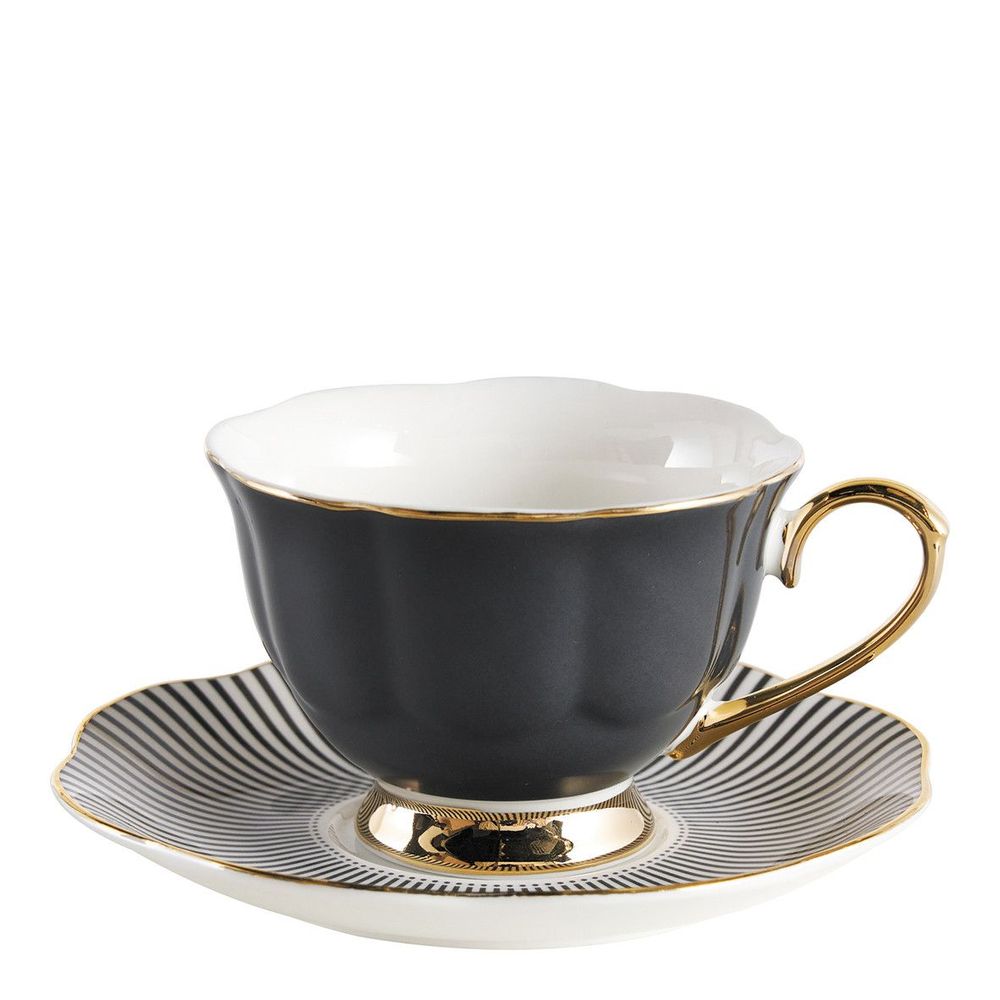 Assiettes de réception - Tasse à thé Madame de Récamier - Gris foncé - MATHILDE M.