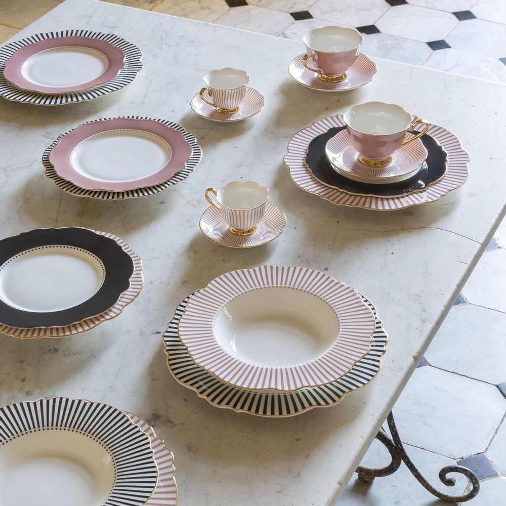 Assiettes de réception - Tasse à café Madame de Récamier - Rose - MATHILDE M.