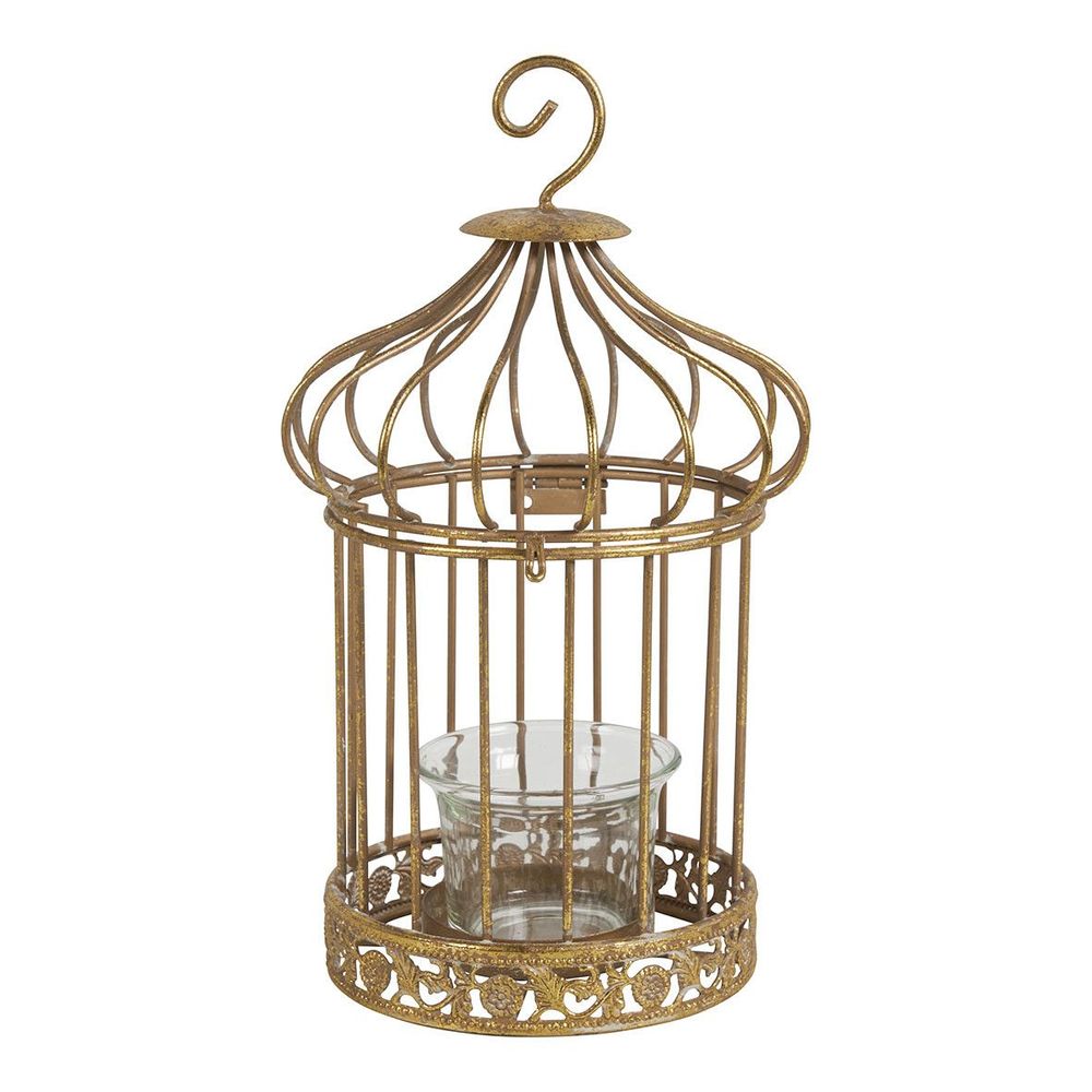 Children's decorative items - Gold metal tealight bird cage - MATHILDE M.