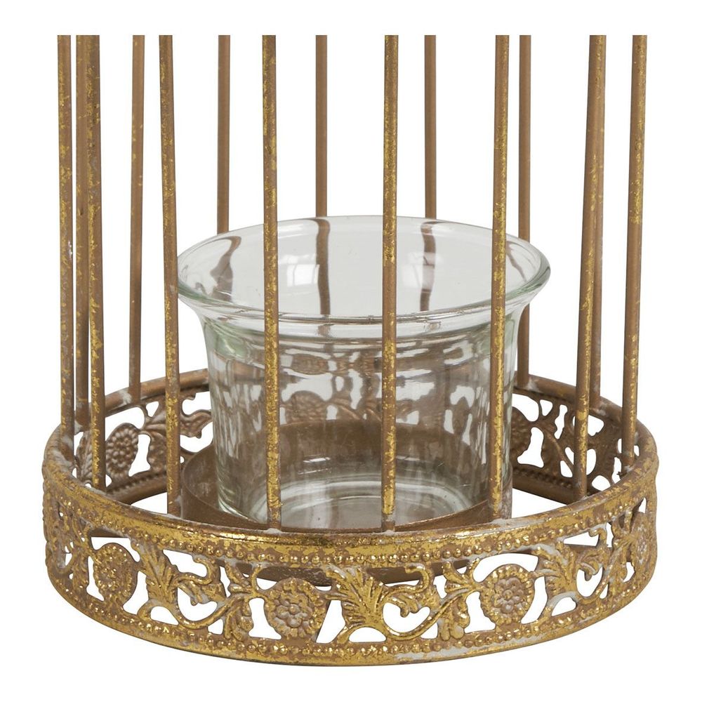 Children's decorative items - Gold metal tealight bird cage - MATHILDE M.