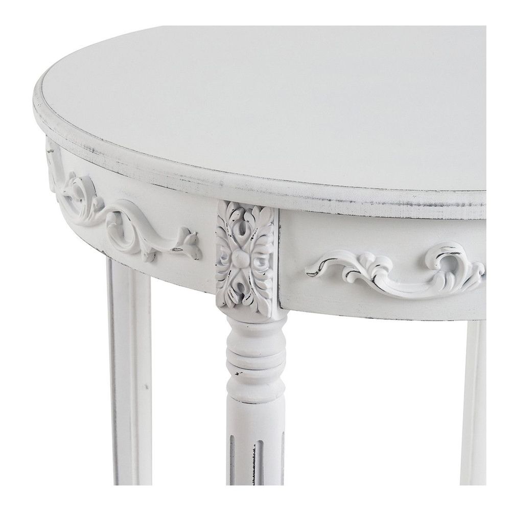 Console table - White Rosalie pedestal table - MATHILDE M.