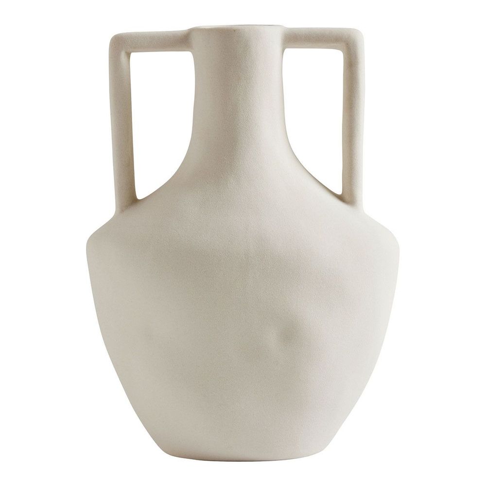 Vases - Vase décoratif Amphore en céramique blanc mat - MATHILDE M.