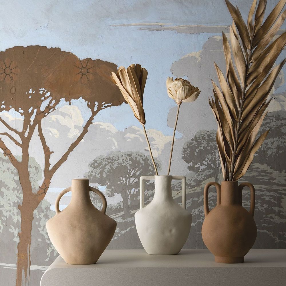 Vases - Vase décoratif Amphore en céramique blanc mat - MATHILDE M.