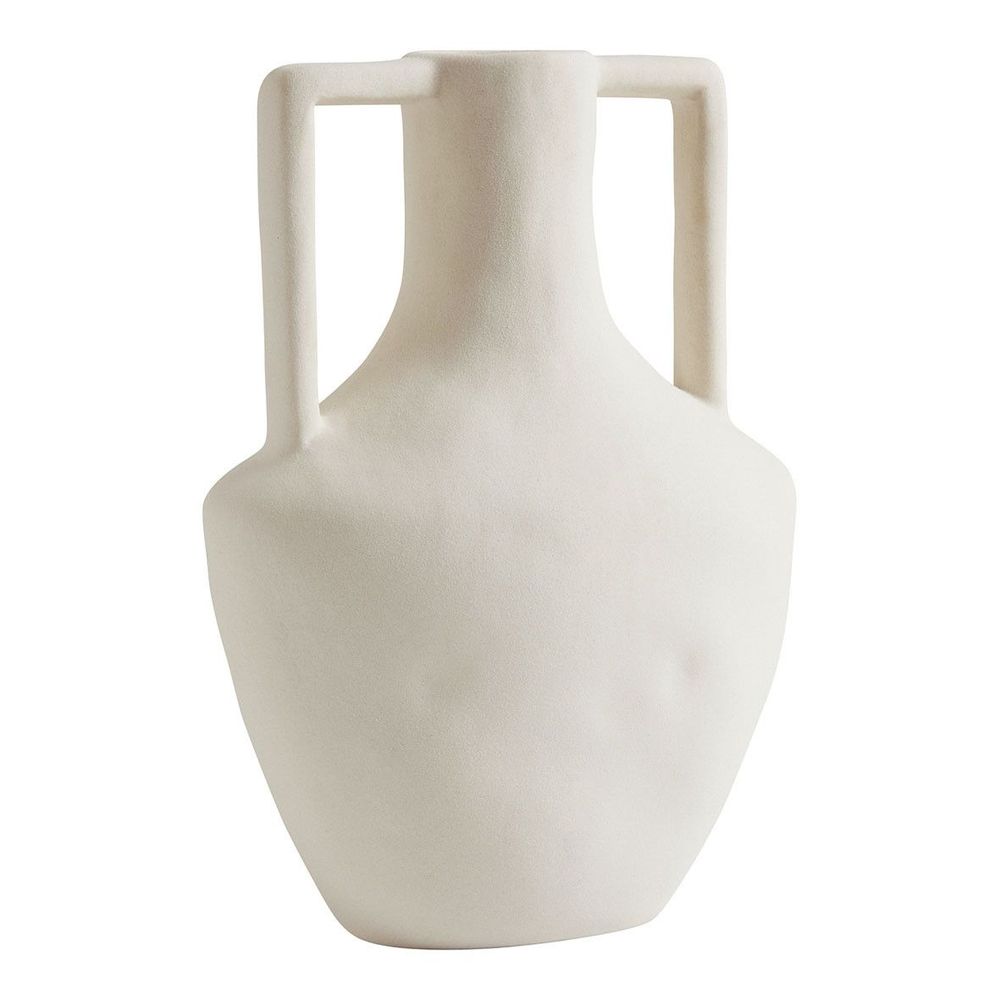 Vases - Vase décoratif Amphore en céramique blanc mat - MATHILDE M.