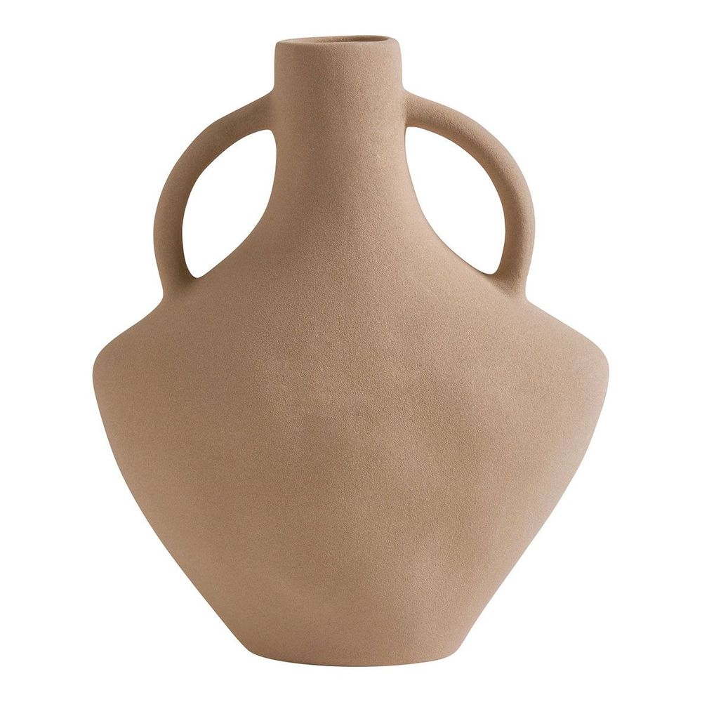 Vases - Amphora decorative vase in matt beige ceramic - MATHILDE M.