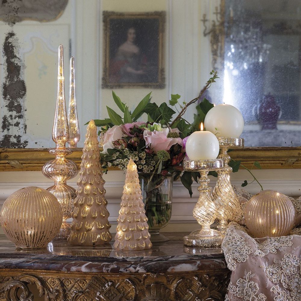 Bougeoirs et photophores - Bougeoir torsadé lumineux - Petit modèle - MATHILDE M.