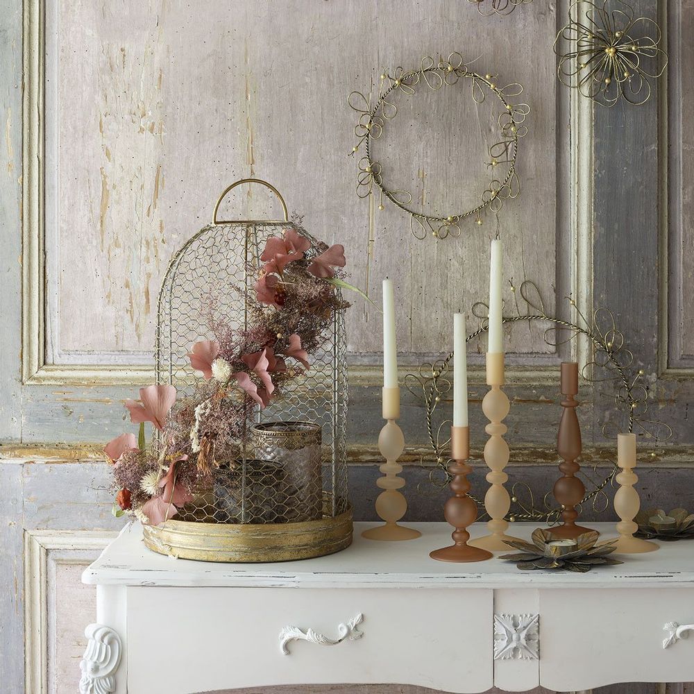 Bougeoirs et photophores - Set de 3 bougeoirs Fleurs - MATHILDE M.