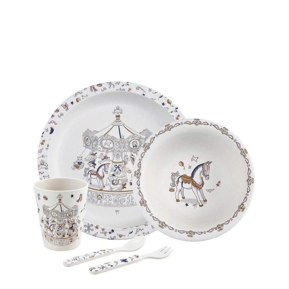 Repas pour enfant - Mon premier coffret repas en bambou Petit Carrousel - MATHILDE M.