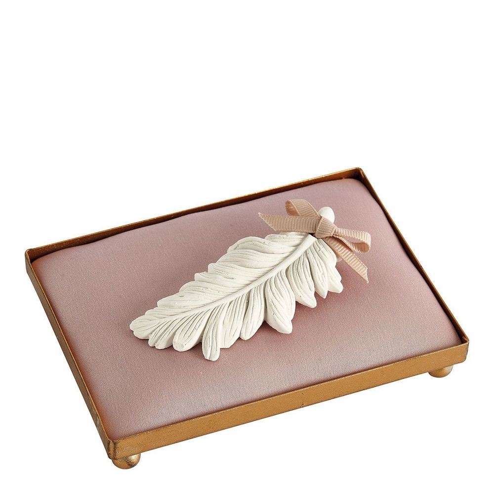 Platter and bowls - Rectangular upholstered tray for scented decor - Pink - MATHILDE M.