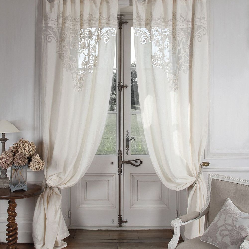 Curtains and window coverings - Beige and ecru Boudoir sheer - MATHILDE M.