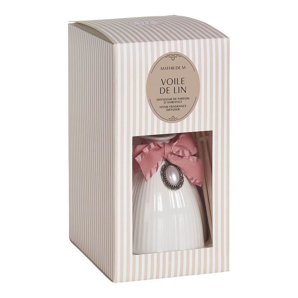 Diffuseurs de parfums - Diffuseur de parfum d'ambiance Marie-Antoinette blanc 200 ml - Voile de Lin - MATHILDE M.