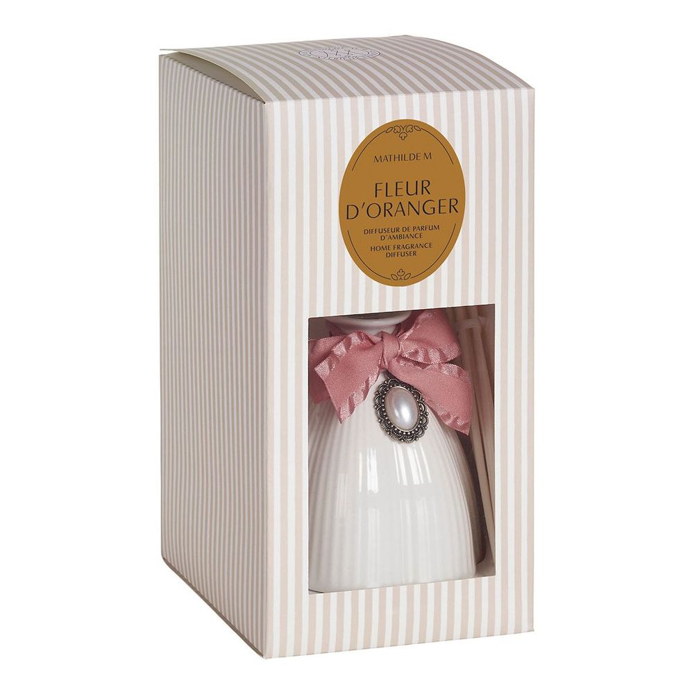 Scent diffusers - White Marie-Antoinette room fragrance diffuser 200 ml - Orange Blossom - MATHILDE M.