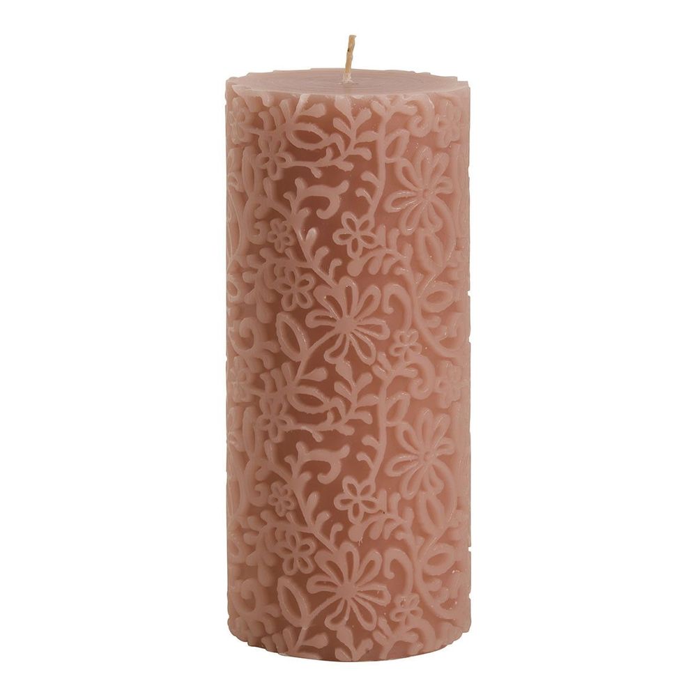 Bougies - Bougie décorative Fleur rose foncé - Grand modèle - H. 20 cm - MATHILDE M.