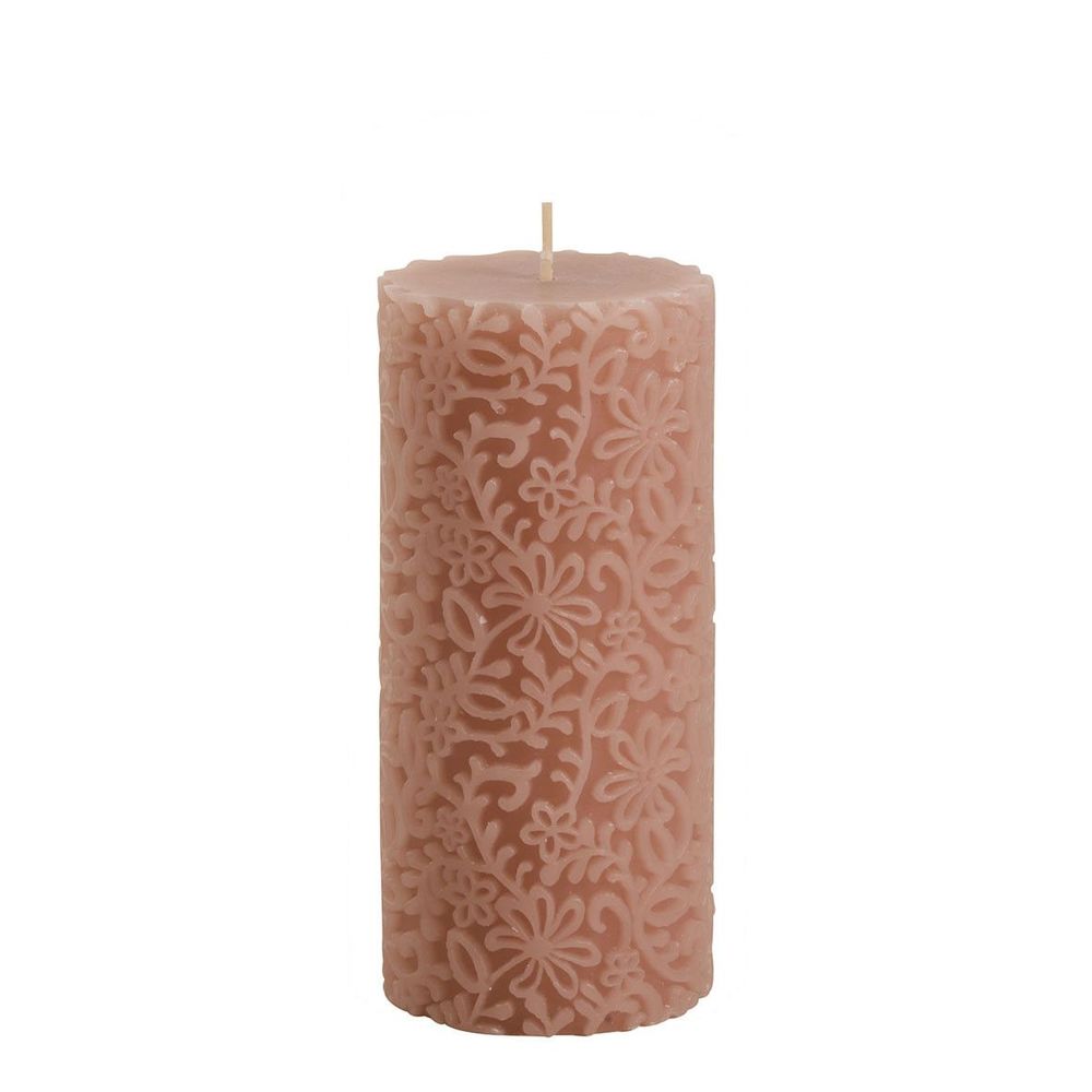 Bougies - Bougie décorative Fleur rose foncé - Petit modèle - H. 15 cm - MATHILDE M.