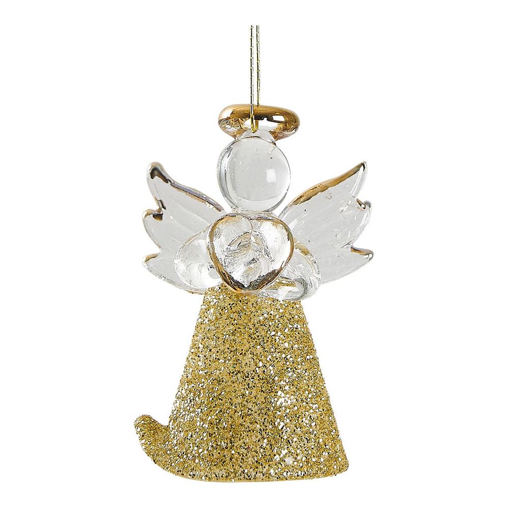 Objets de décoration - Coffret de 3 petits anges en verre pailletés dorés - MATHILDE M.