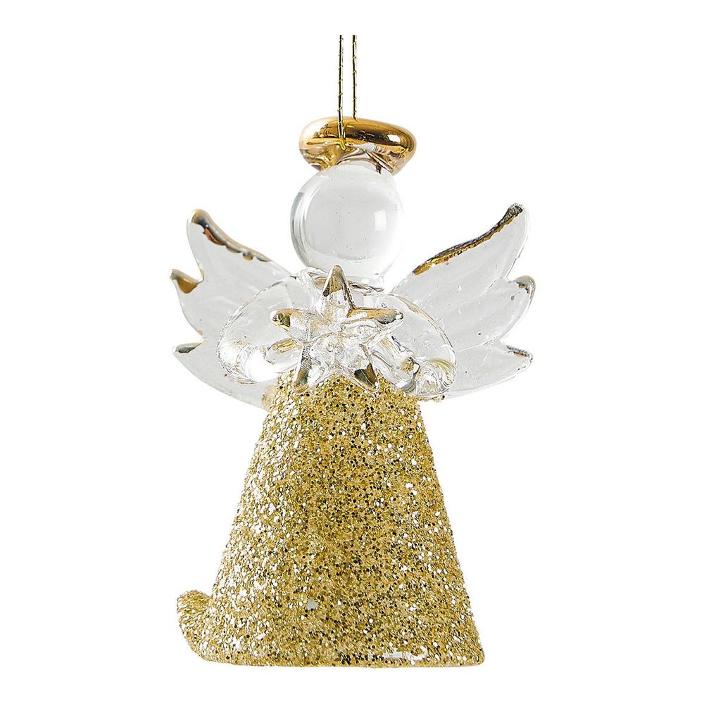 Objets de décoration - Coffret de 3 petits anges en verre pailletés dorés - MATHILDE M.