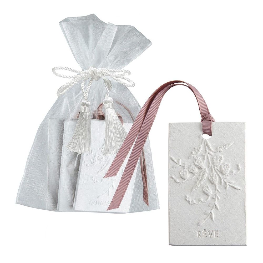 Senteurs - Pochon de 3 décors parfumés Petits Mots - Fleur de Thé - MATHILDE M.
