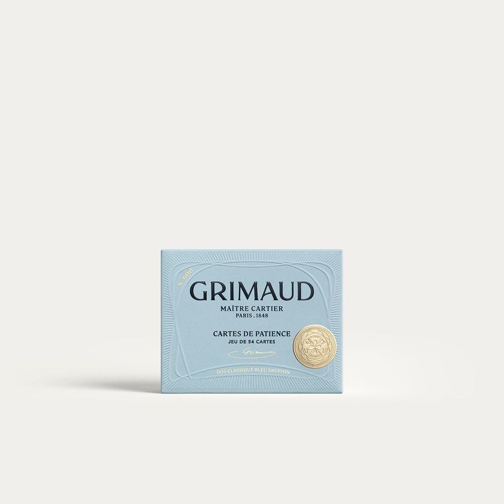 Caskets and boxes - N°600 – Cartes de Patience (Doplhin Blue) - GRIMAUD PARIS