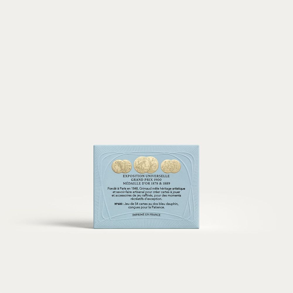 Caskets and boxes - N°600 – Cartes de Patience (Doplhin Blue) - GRIMAUD PARIS