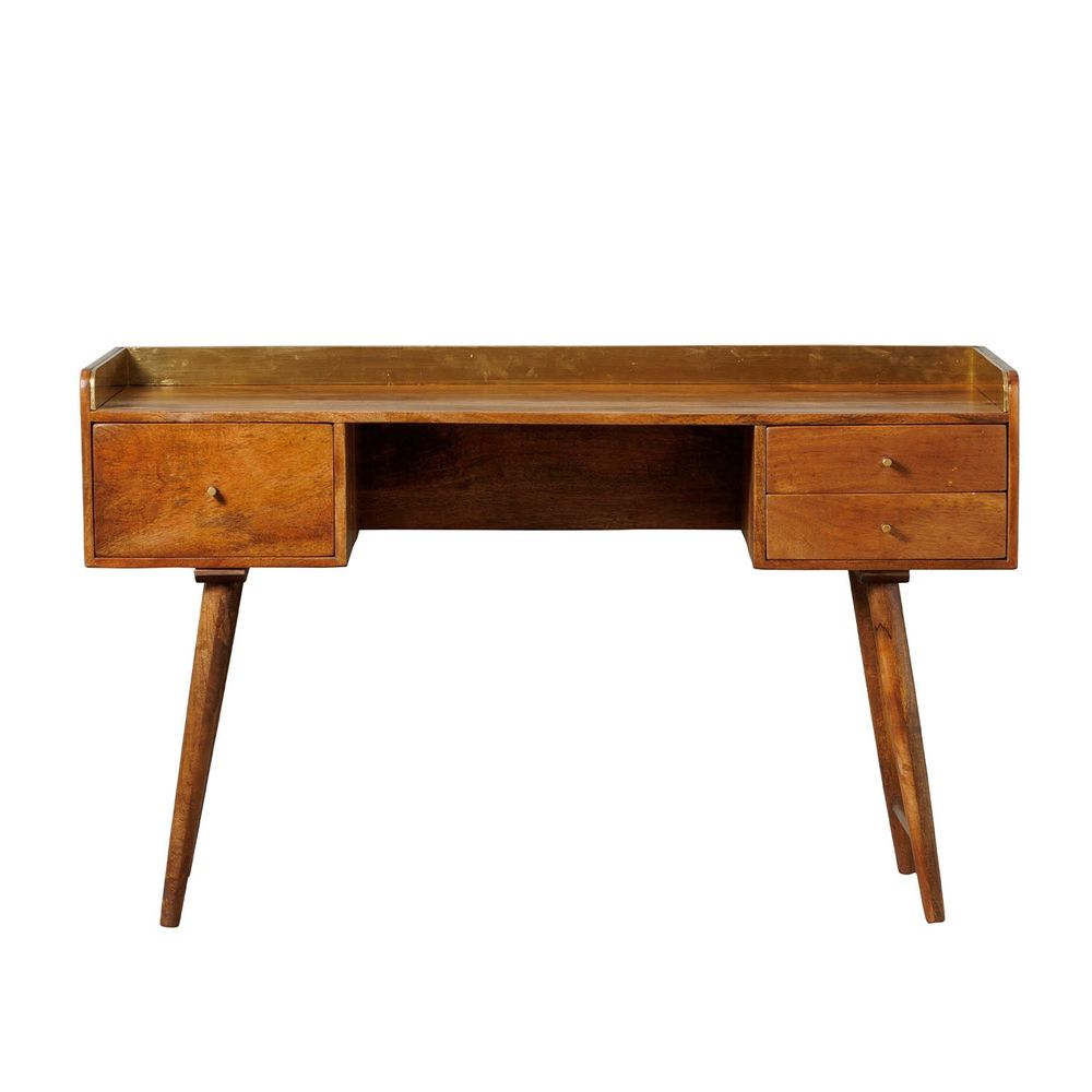 Desks - Desk brass sheet edge Niccolo - CHEHOMA