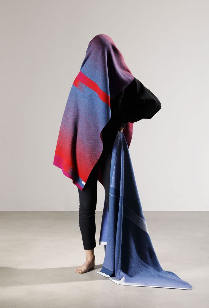 Throw blankets - MADORI AO - LANIFICIO  LEO - SINCE 1873
