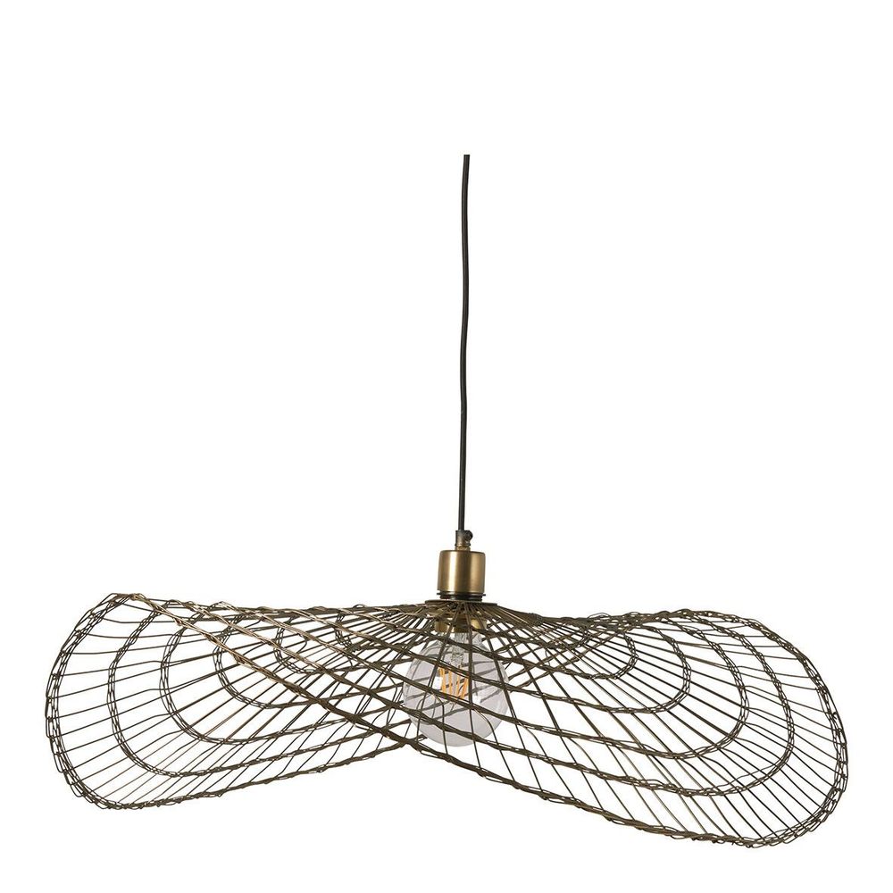 Hanging lights - MAHA pendant light in bronze finish metal - 75 cm - BLANC D'IVOIRE