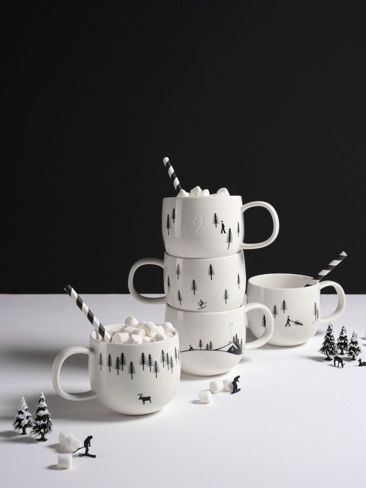 Objets de décoration - Mugs JOY Snow Tracks - ASA SELECTION