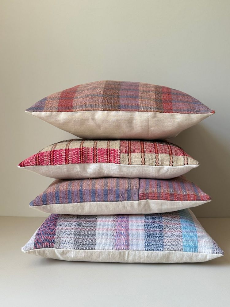 Coussins textile - COUSSIN vintage tissé à la main 50 x 50 - Pièces uniques - STUDIO AUGUSTIN
