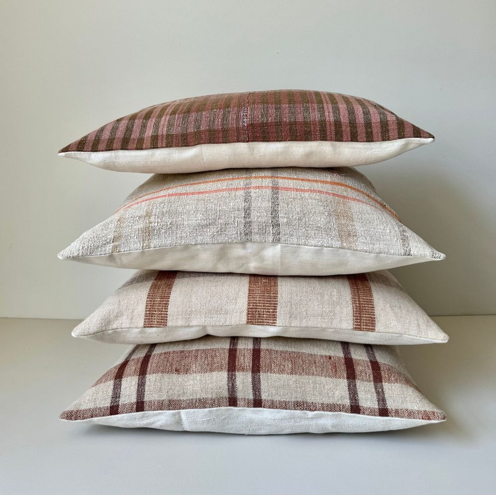 Coussins textile - COUSSIN vintage tissé à la main 50 x 50 - Pièces uniques - STUDIO AUGUSTIN