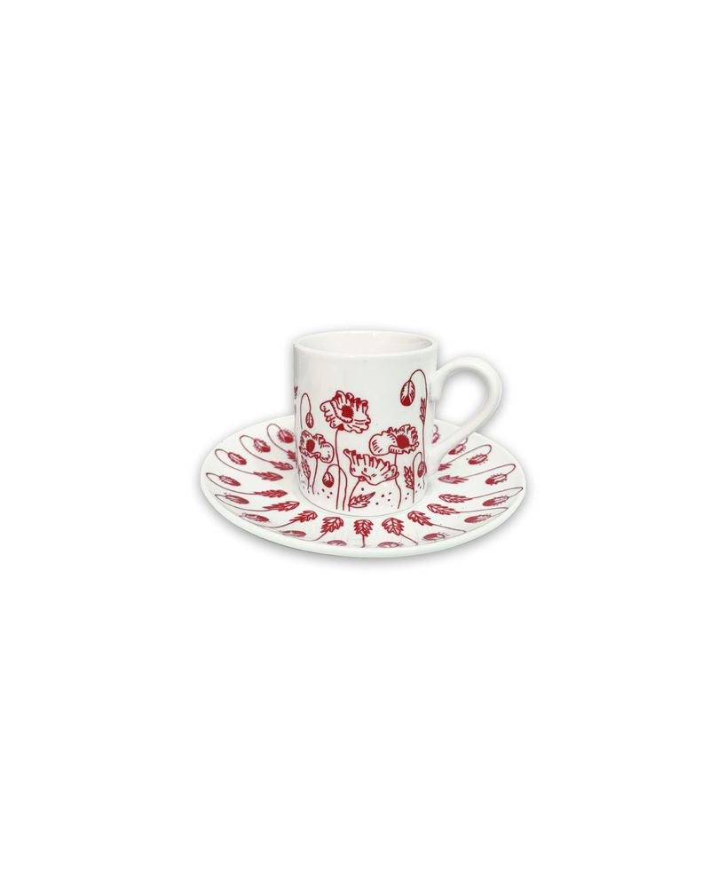 Tasses et mugs - TASSES À CAFÉ COQUELICOTS | Vaisselle - ZENOBIE