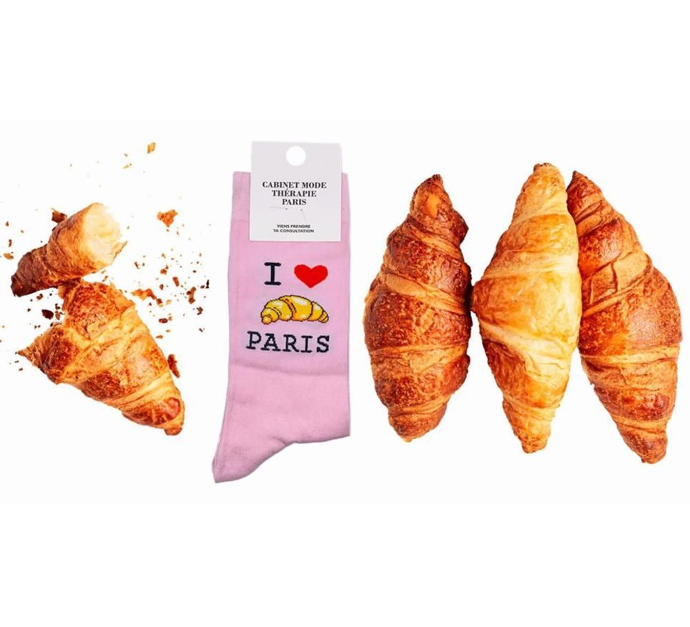 Socks - I love Paris - Pink - CABINET MODE THERAPIE