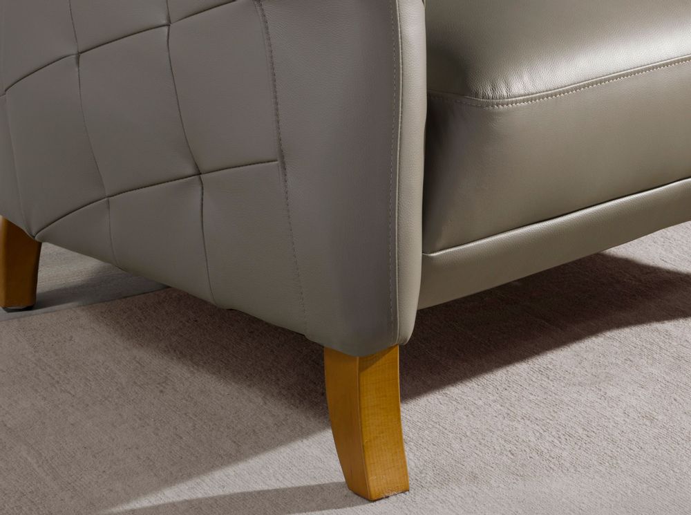 Fauteuils - Fauteuil en cuir gris - ANGEL CERDÁ