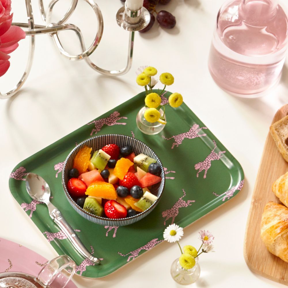Plateaux - Pink Leopard Serving Tray - 27x20 cm - BLU KAT