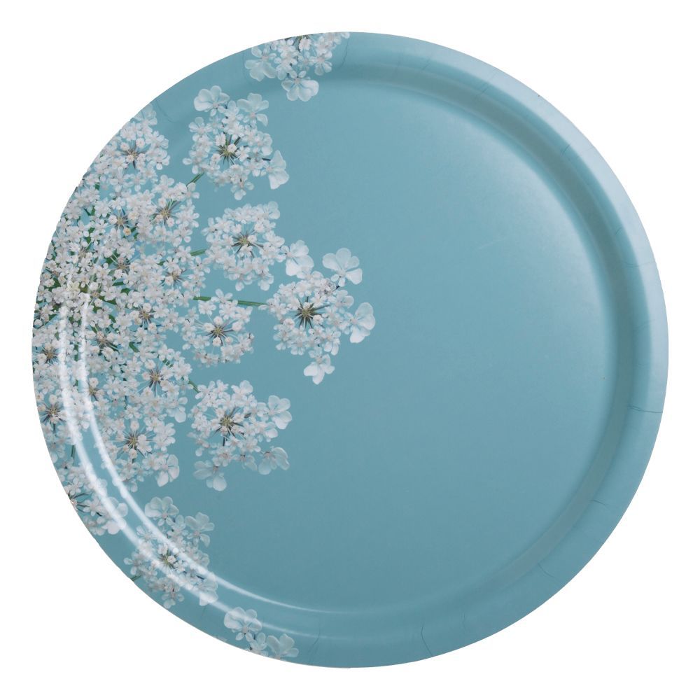 Coffee tables - Round side table with removable wooden tray 49 cm - Wildflowers - MONBOPLATO