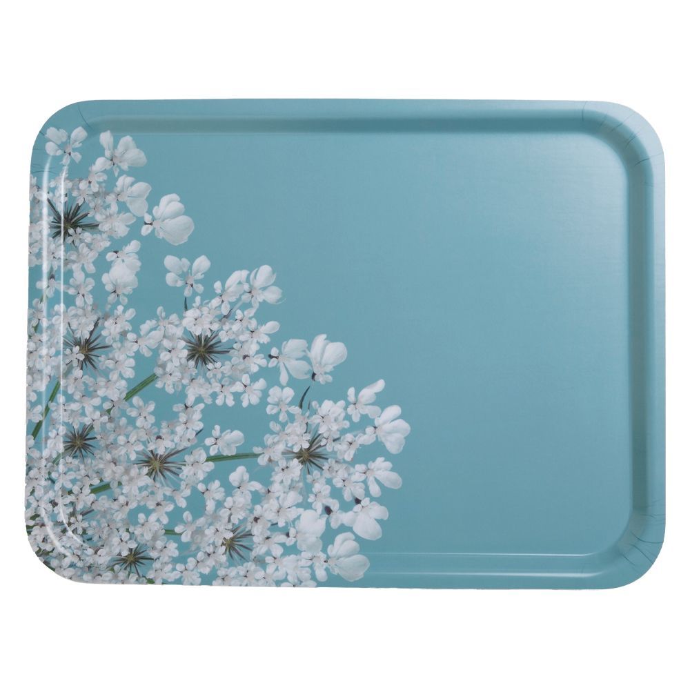 Trays - Rectangular wooden serving tray - Wildflowers 43x33 cm - MONBOPLATO